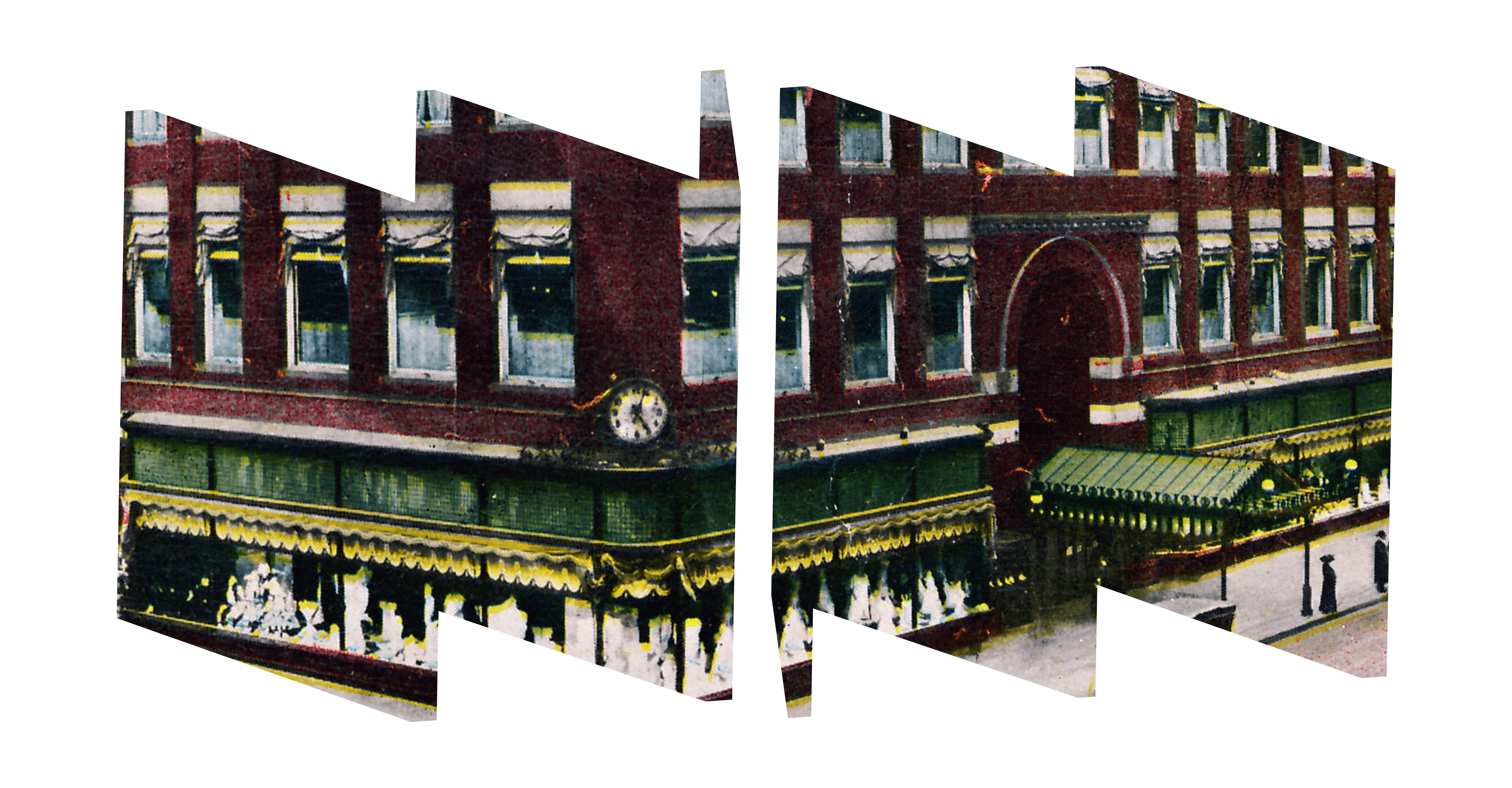Image of classic Department Store inserted in a W and M frame.