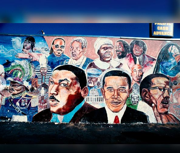 MLK Jr. Barack Obama and Malcolm X