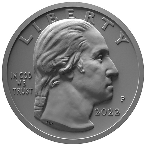A rendering of the American Women Quarters Program obverse.