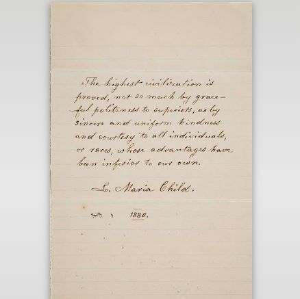 Letter from Lydia Maria Child