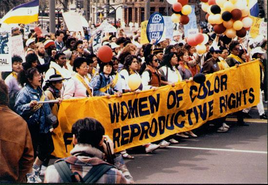 Women of Color for Reproductive Rights pictured at the March For Women’s Lives in 1989.