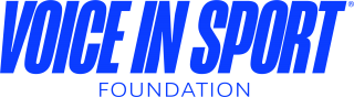 Logo: VOICEINSPORT Foundation in blue.