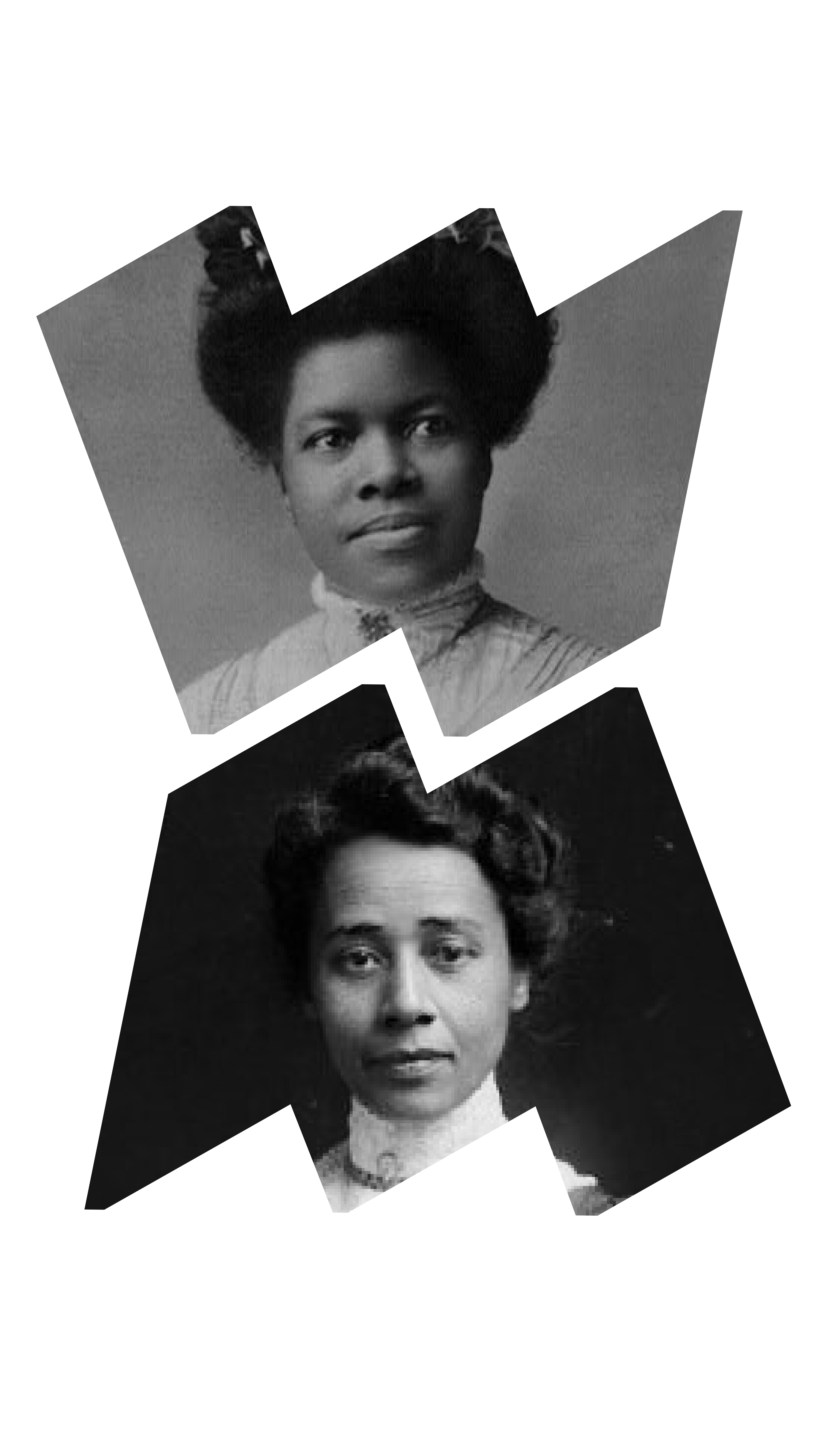 Images of Nannie Helen Burroughs (left) and Anna Julia Cooper (right).