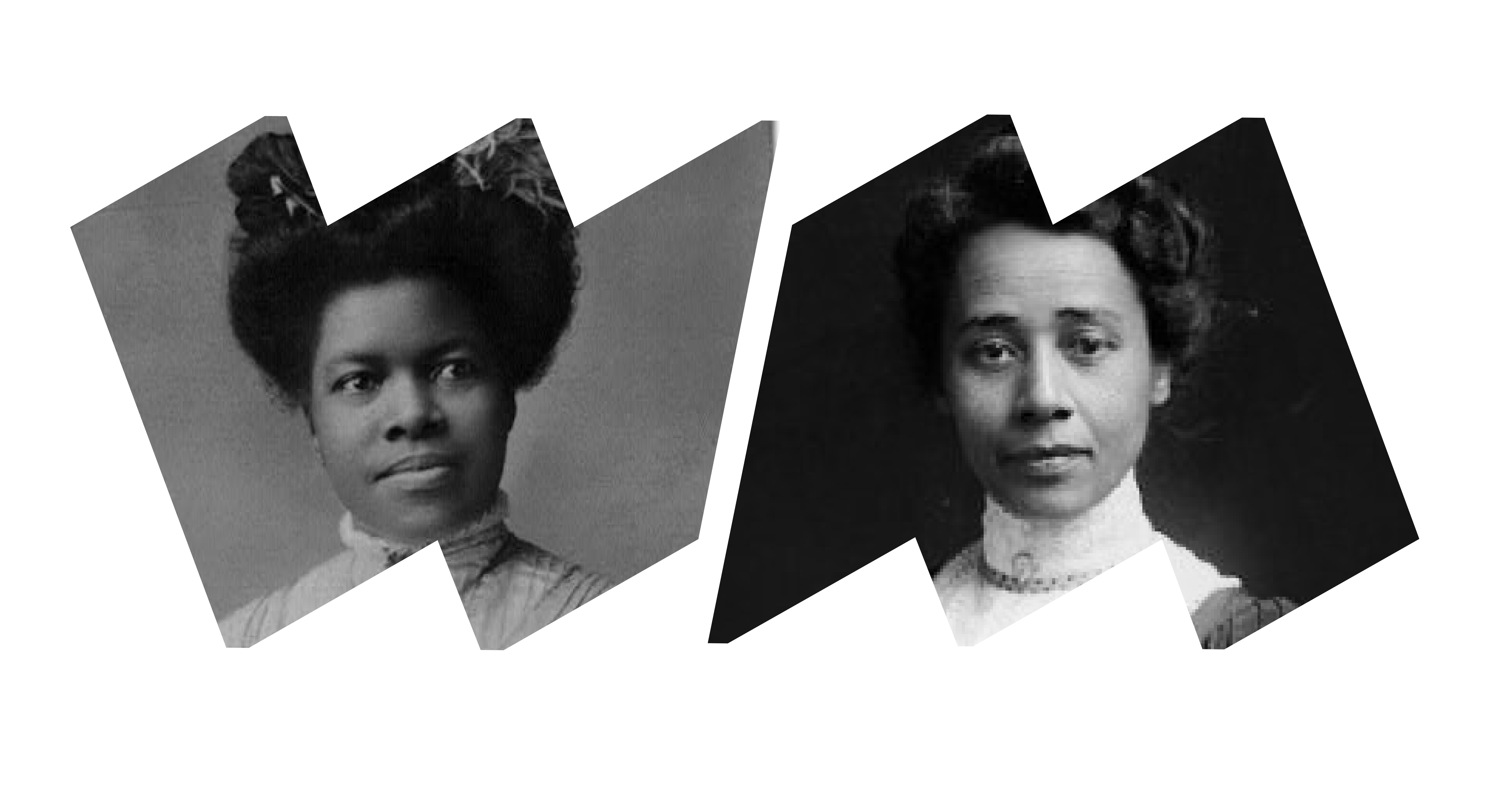 Images of Nannie Helen Burroughs (left) and Anna Julia Cooper (right).