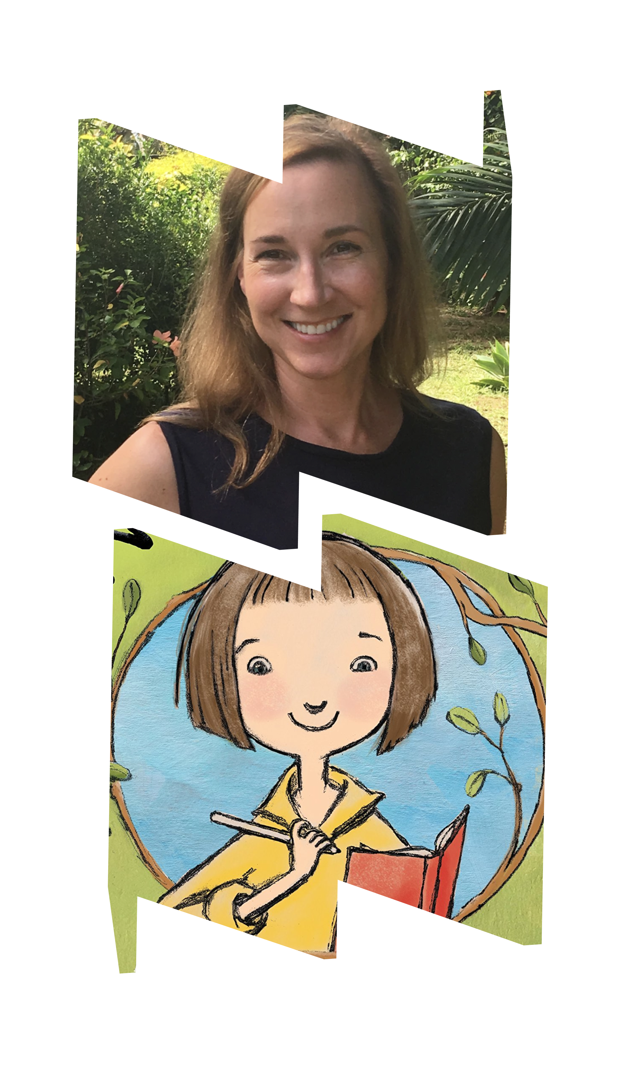 Left: Picture of author Stephanie Roth Sisson; Right: Graphic of Rachel Carson.