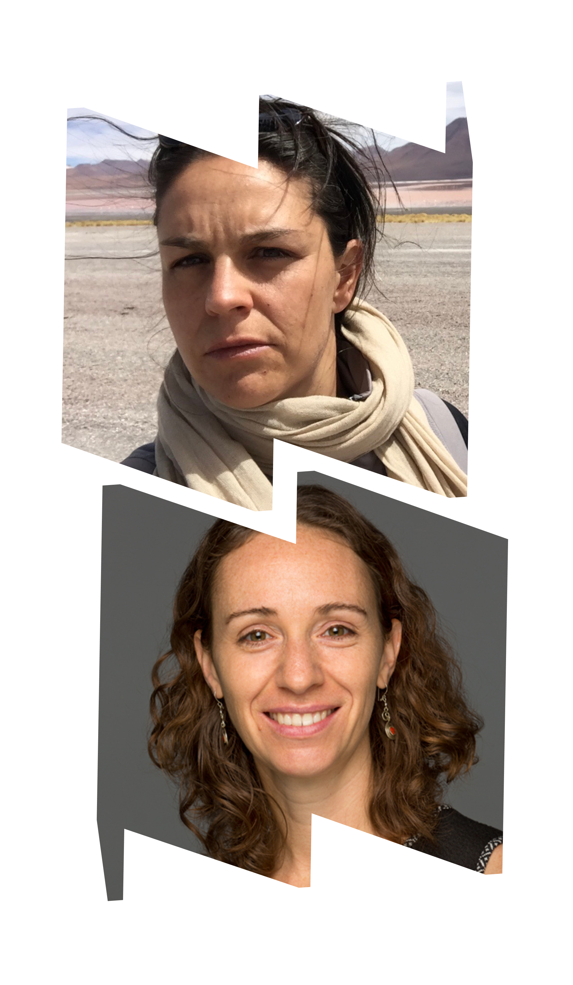 Top "W" frame, image of Daniela Alatorre; bottom "W" frame, image of Alexandra Délano.
