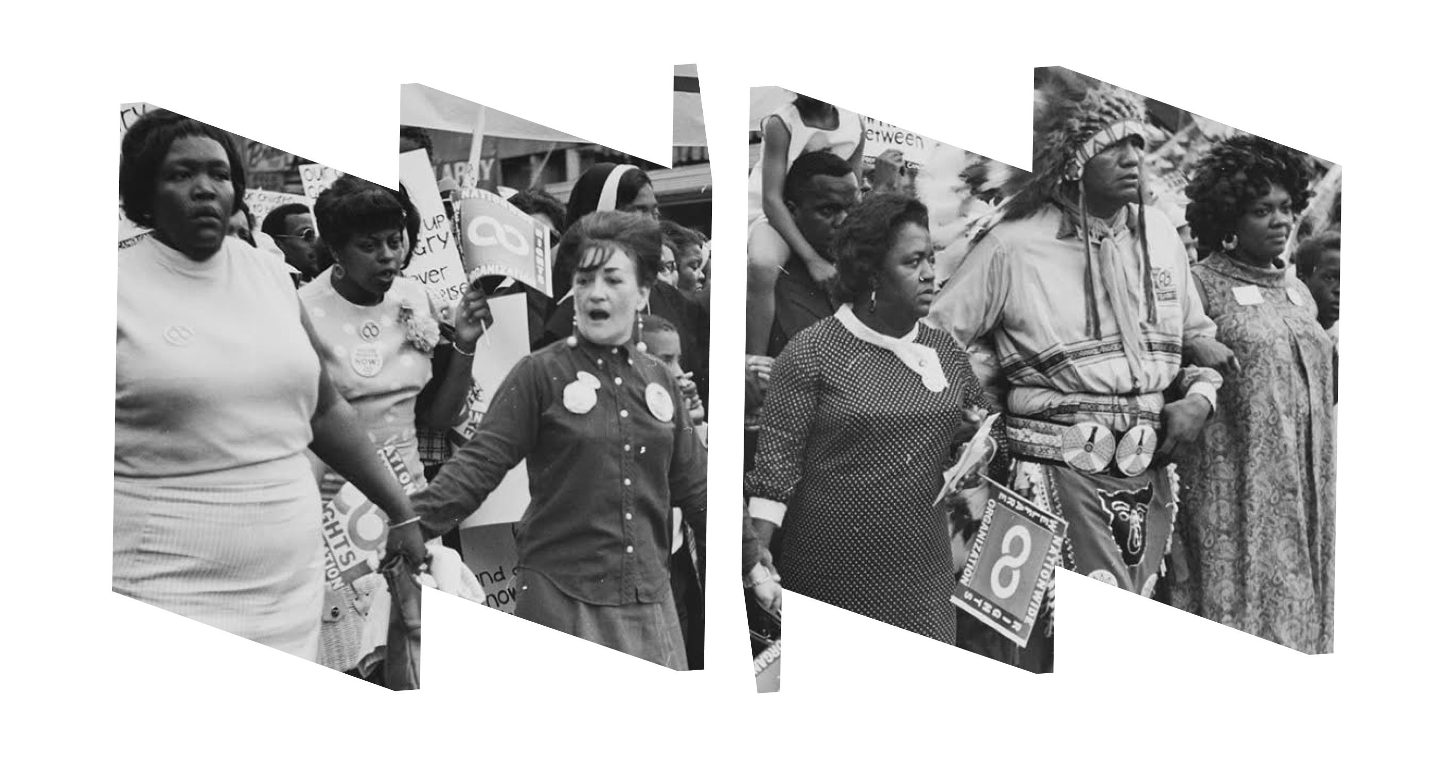 National Welfare Rights Organization members march through Shaw, Washington DC in 1968.