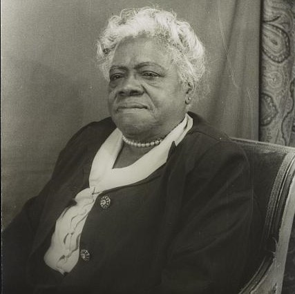 Seated portrait of Mary McLeod Bethune