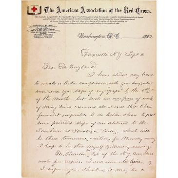 Letter from Clara Barton