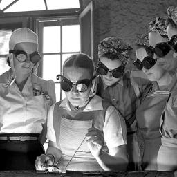 Airplane Construction Class, April 1942