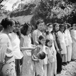 Chinese and Malayan girls forcibly taken from Penang by the Japanese to work as 'comfort girls' for the troops