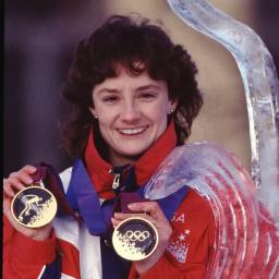 Bonnie Blair with her Gold Medals