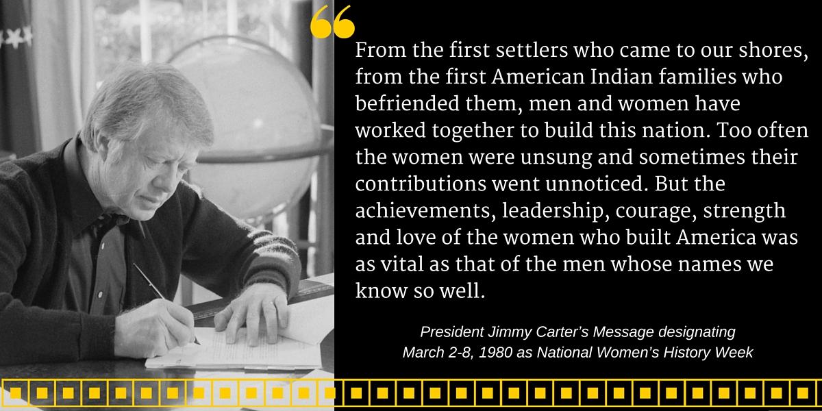 Jimmy Carter designates National Women's History Week