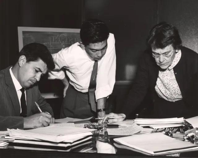 McClintock with her colleagues