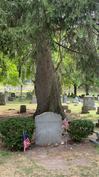 Harriet Tubman's grave in Fort Hill Cemetery located in Auburn, New York