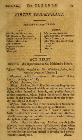 Photo of Murray's columns "The Gleaner."