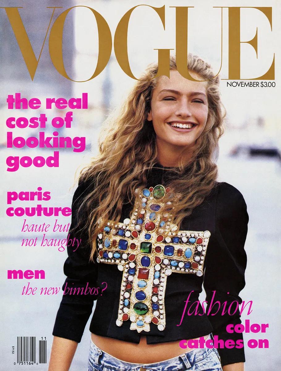 Anna Wintour’s first cover with Vogue in 1988.